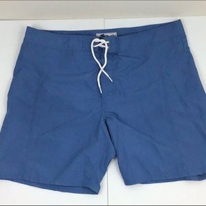 Trunks Blue Board Shorts Sz 40 Lined & Tie Waist